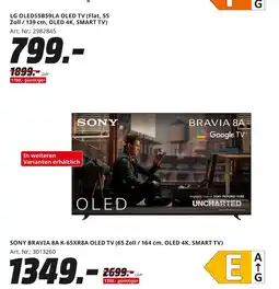 MediaMarkt Sony bravia 8a k-65xr8a oled tv Angebot