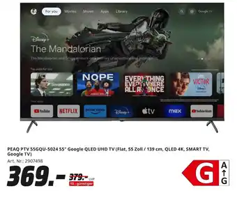 MediaMarkt Peaq peaq ptv 55gqu-5024 55 google qled uhd tv Angebot