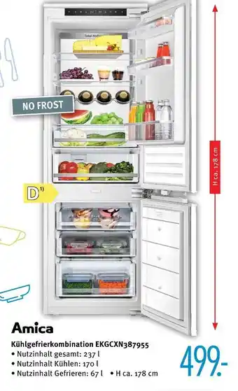 Trends Möbel Amica kühlgefrierkombination ekgcxn387955 Angebot