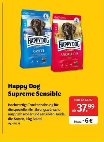 Das Futterhaus Happy Dog Supreme Sensible Angebot