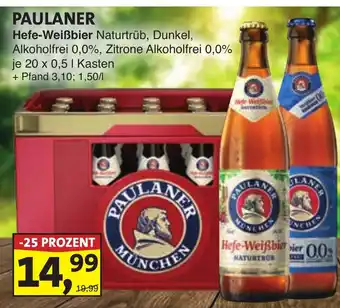Lösch Depot PAULANER Hefe-Weißbier Naturtrüb, Dunkel, Alkoholfrei 0,0%, Zitrone Alkoholfrei 0,0% Angebot