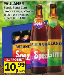 Lösch Depot PAULANER Spezi, Spezi Zero, Limo: Orange, Zitrone Angebot