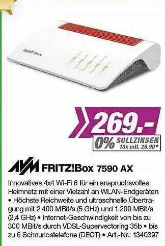 EP Avm Fritz!box 7590ax Angebot