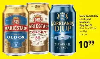 CITTI Markt Mariestads Old Ox eller Export Norrlands Djup Bocköl Angebot