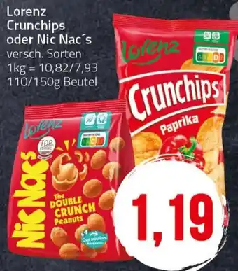 Ihr Frischmarkt Lorenz Crunchips oder Nic Nac´s Angebot