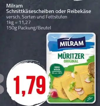 Ihr Frischmarkt Milram Schnittkäsescheiben oder Reibekäse Angebot