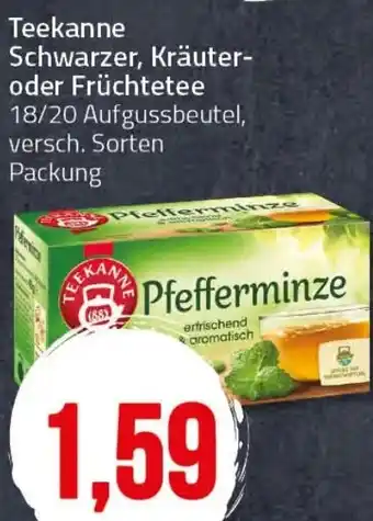 Ihr Frischmarkt Teekanne Schwarzer, Kräuter- oder Früchtetee Angebot
