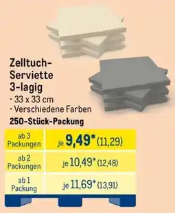 METRO Zelltuch- Serviette 3-lagig Angebot