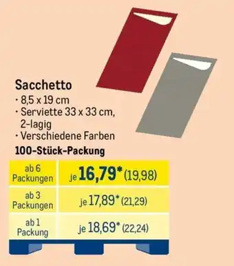 METRO Sacchetto Angebot
