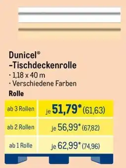 METRO Dunicel -Tischdeckenrolle Angebot