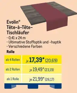 METRO Evolin Tête-à-Tête- Tischläufer Angebot