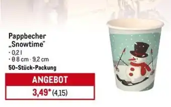 METRO Pappbecher „Snowtime" Angebot