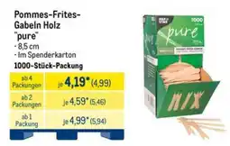 METRO PAP STAR Pommes-Frites- Gabeln Holz "pure" Angebot