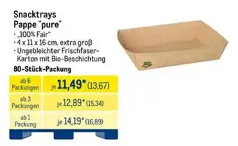 METRO Snacktrays Pappe "pure" Angebot