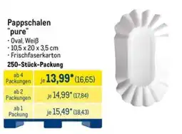 METRO Pappschalen "pure" Angebot