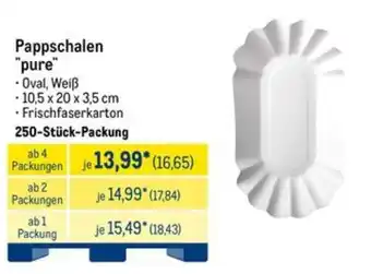 METRO Pappschalen "pure" Angebot