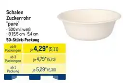 METRO Schalen Zuckerrohr "pure" Angebot