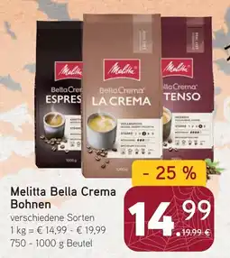 Dornseifer Melitta Bella Crema Bohnen Angebot