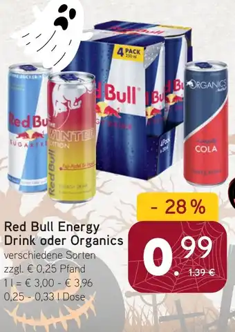 Dornseifer Red Bull Energy Drink oder Organics Angebot