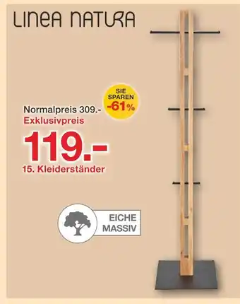 Möbelzentrum Pforzheim Linea natura kleiderständer Angebot