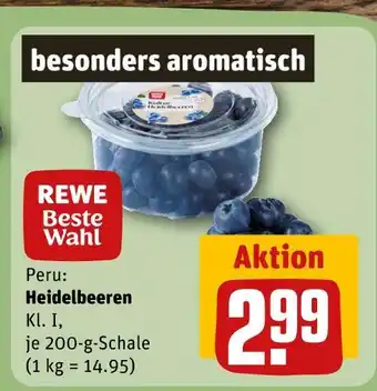 REWE Rewe beste wahl heidelbeeren Angebot