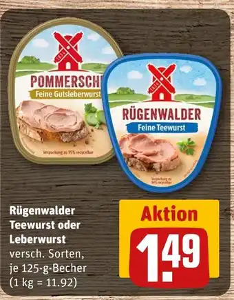 REWE Rügenwalder feine teewurst Angebot