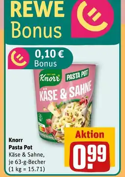 REWE Knorr pasta pot Angebot