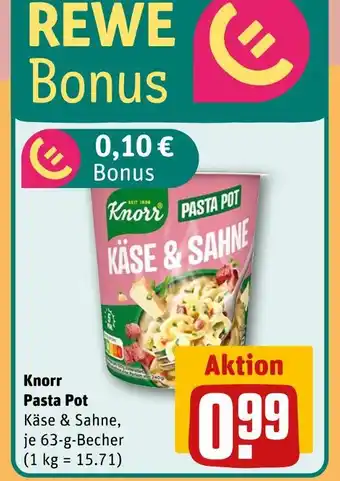 REWE Knorr pasta pot Angebot