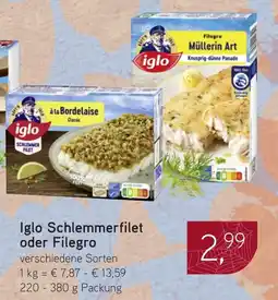 Dornseifer Iglo Schlemmerfilet oder Filegro Angebot