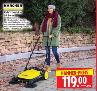 Herkules Baumarkt KÄRCHER Kehrmaschine S4 Twin Angebot