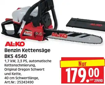 Herkules Baumarkt AL-KO Benzin Kettensäge BKS 4540 Angebot