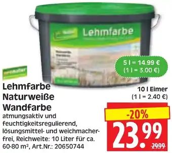 Herkules Baumarkt Lehmfarbe Naturweiße Wandfarbe Angebot