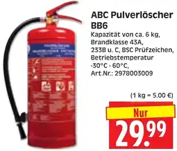 Herkules Baumarkt ABC Pulverlöscher BB6 Angebot