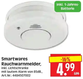 Herkules Baumarkt Smartwares Rauchwarnmelder Angebot