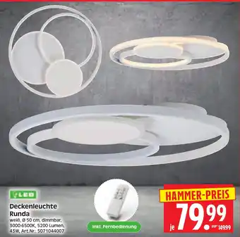 Herkules Baumarkt LED Deckenleuchte Runda Angebot