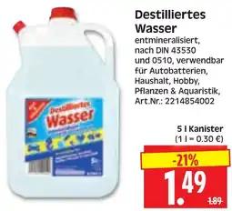 Herkules Baumarkt Destilliertes Wasser Angebot