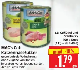 Herkules Baumarkt MAC's Cat Katzennassfutter Angebot