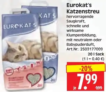 Herkules Baumarkt Eurokat's Katzenstreu Angebot