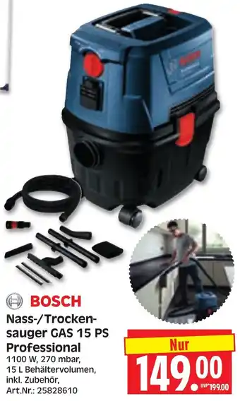 Herkules Baumarkt BOSCH Nass-/Trockensauger GAS 15 PS Professional Angebot