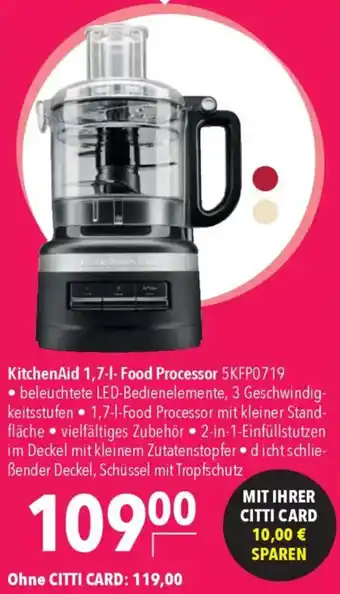 CITTI Markt KitchenAid 1,7-I-Food Processor 5KFP0719 Angebot