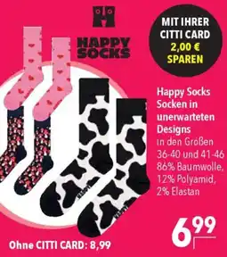 CITTI Markt Happy Socks Socken in unerwarteten Designs Angebot