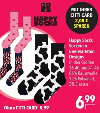 CITTI Markt Happy Socks Socken in unerwarteten Designs Angebot