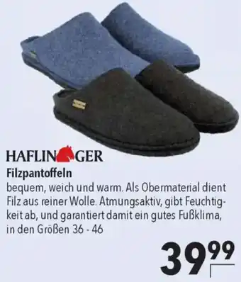 CITTI Markt HAFLINGER Filzpantoffeln Angebot