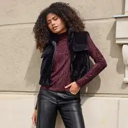 NKD Damen-Outdoor-Kunstfell-Weste mit Reißverschluss Angebot