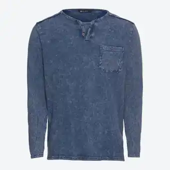 NKD Herren-Langarmshirt mit Serafino-Ausschnitt Angebot