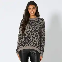 NKD Damen-Jacquard-Pullover mit Leo-Print Angebot
