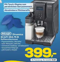 Euronics DeLonghi Dinamica ECAM 353.75 B Kaffeevollautomat Angebot