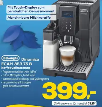 Euronics DeLonghi Dinamica ECAM 353.75 B Kaffeevollautomat Angebot