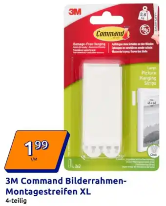Action 3M Command Bilderrahmen Montagestreifen XL Angebot