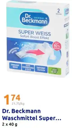 Action Dr. Beckmann Waschmittel Super Weiss Angebot